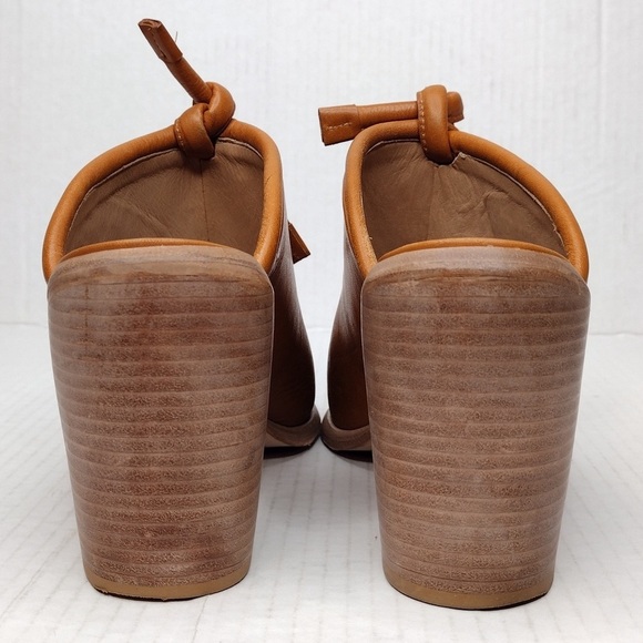 Wal & Pai Doty Boho Genuine Leather Stacked Heel Mules - Picture 5 of 16